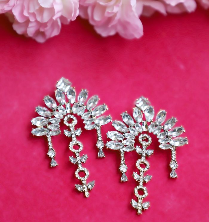 Celestial Crystal Cascade Earrings – Glamorous Luxury for Every Occasion - Image 8