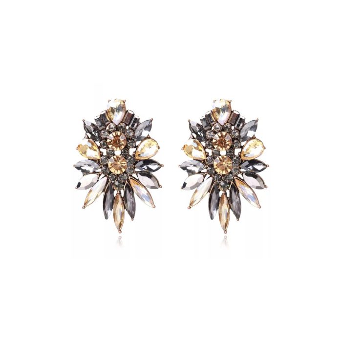 Ethereal Crystal Bloom Statement Earrings – Dazzle with Every Spark