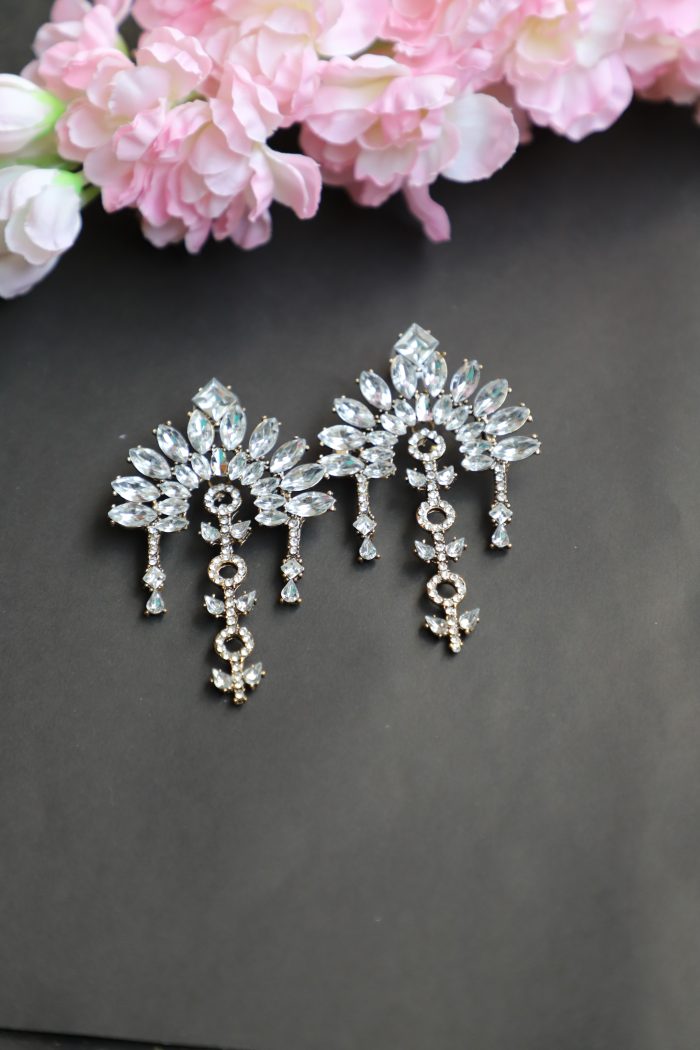 Celestial Crystal Cascade Earrings – Glamorous Luxury for Every Occasion - Image 6