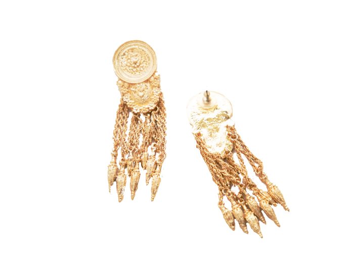 Regal Gold Cascade Chandbali Earrings – Timeless Royalty - Image 5