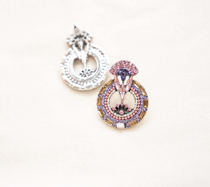 Blush Royale Crystal Earrings – Exquisite Pastel Statement Drops - Image 4