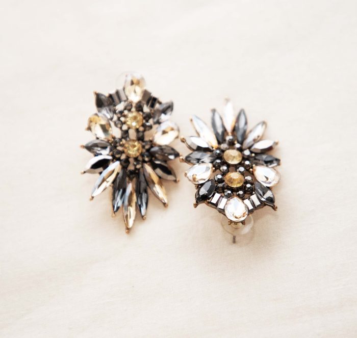 Ethereal Crystal Bloom Statement Earrings – Dazzle with Every Spark - Image 4