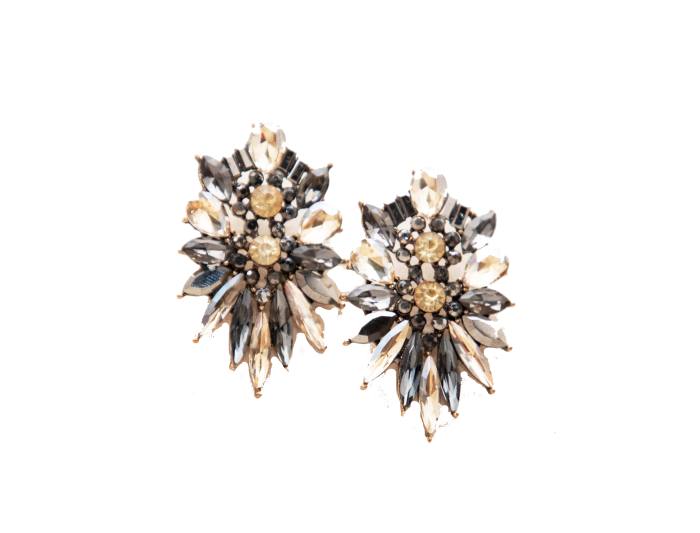 Ethereal Crystal Bloom Statement Earrings – Dazzle with Every Spark - Image 2