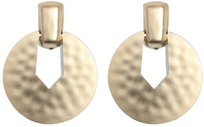 Golden Luxe Hammered Disc Earrings – Minimal Chic with a Bold Statement